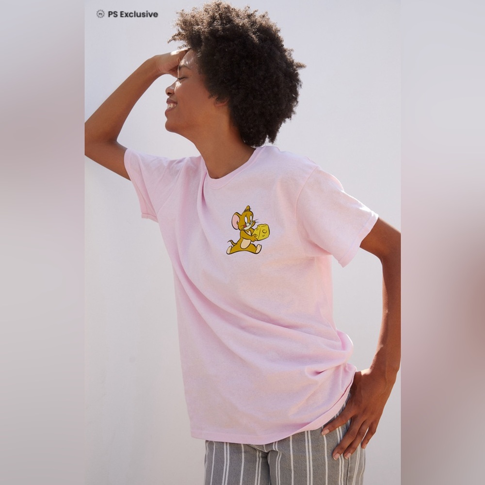 Pacsun Pink Tom and Jerry Cartoon T-Shirt